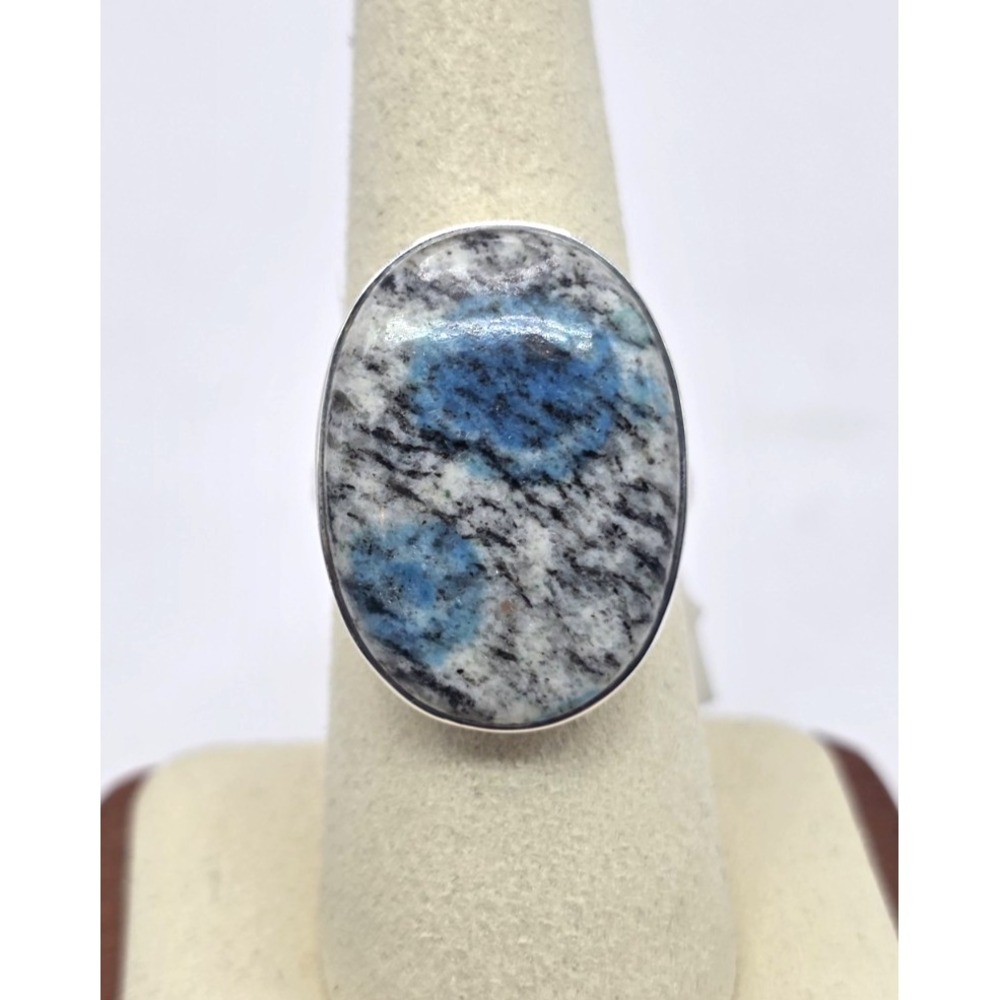 Genuine K2 Jasper Oval Sterling Silver 925 Ring Size 8.5 Handmade Southwest NWT - Picture 2 of 12